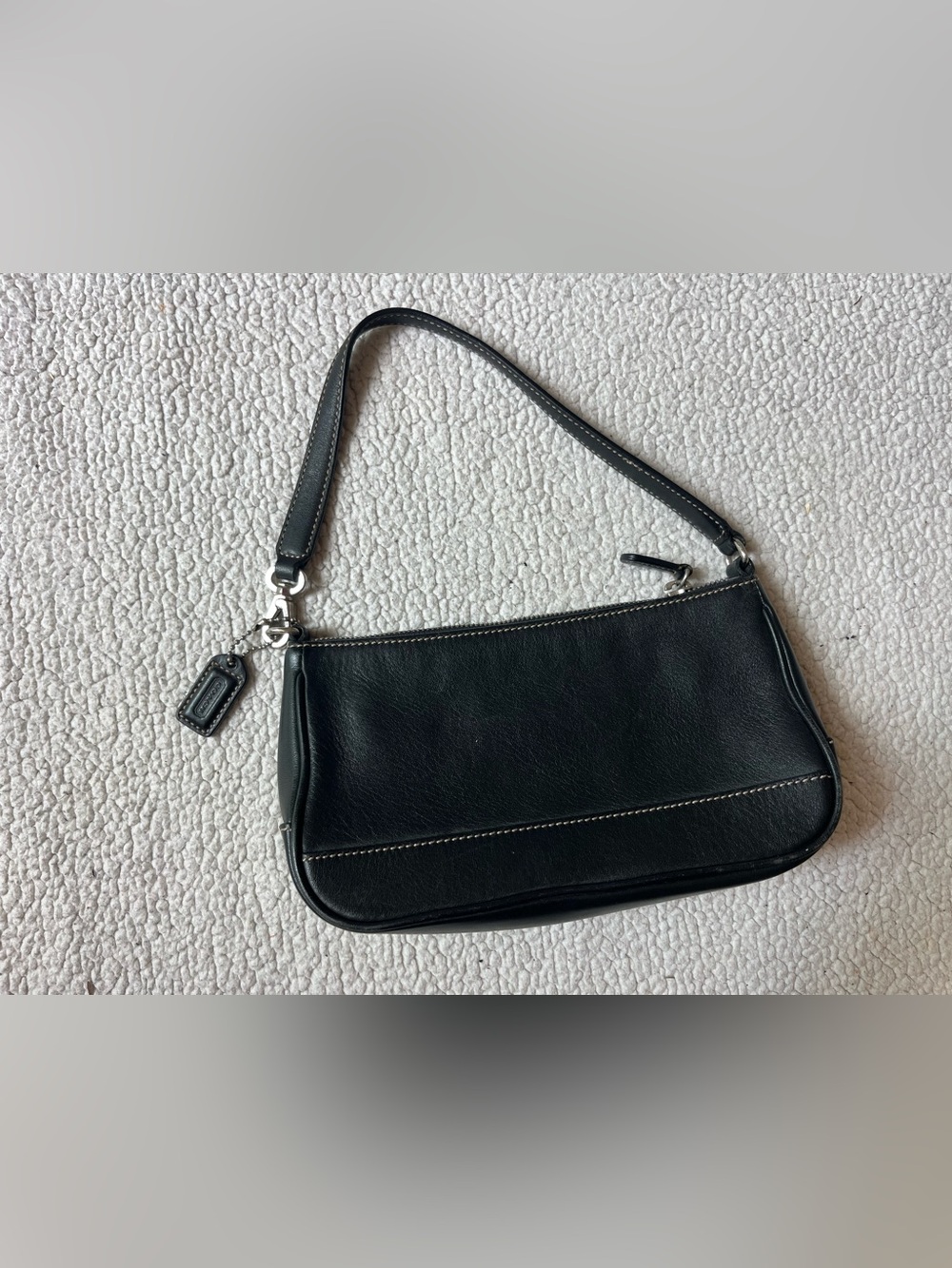 COACH HAMPTON DEMI BAG BLACK LEATHER SMALL SHOULDER BAG - Picture 2 of 7